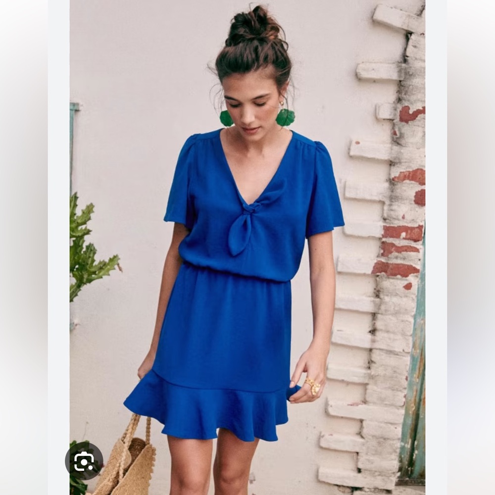 Sezane Gigi Electric Blue Dress